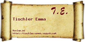 Tischler Emma névjegykártya